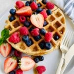 Homemade Vegan Gluten-Free Protein Waffles